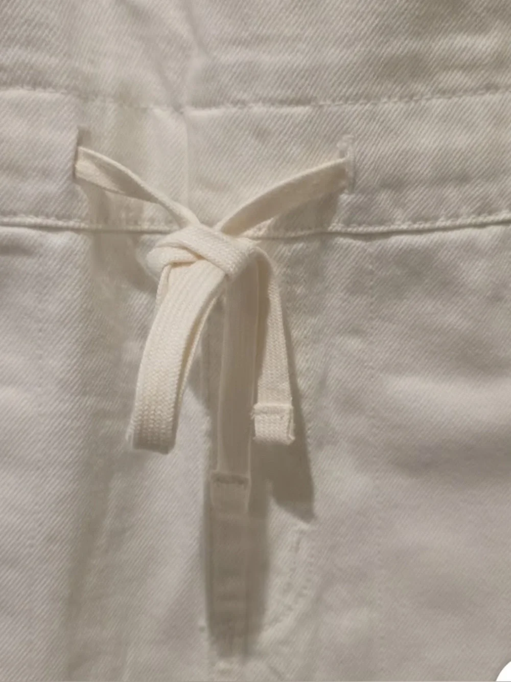 NWT- medium universal threads white denim Y2K drawstring waist mini dress - Picture 4 of 10